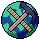 pixel art of a planet, with a hammer and ruler in front of it