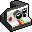 pixel art of a 1970s polaroid